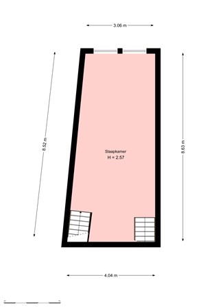 Plattegrond - Hoogstraat 51, 3131 BL Vlaardingen - eerste etage.jpg